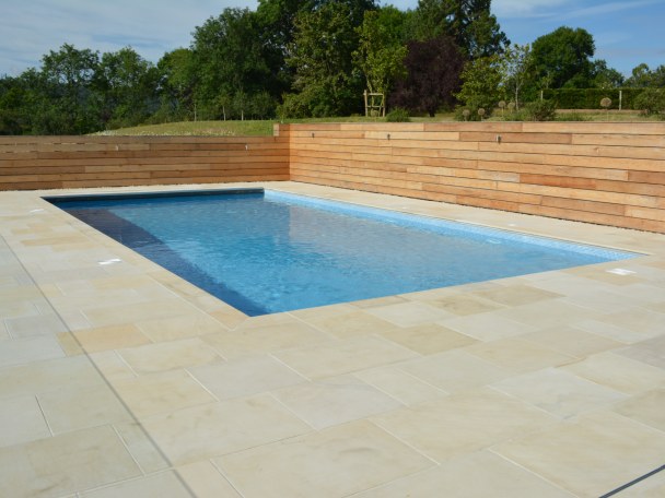 Natural Stone Pool Surround Paving
