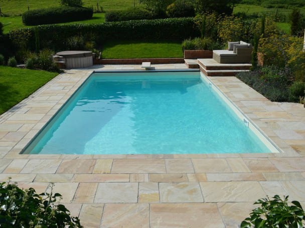 Natural Stone Pool Surround Paving