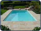 Natural Stone Paving around Swimming Pool