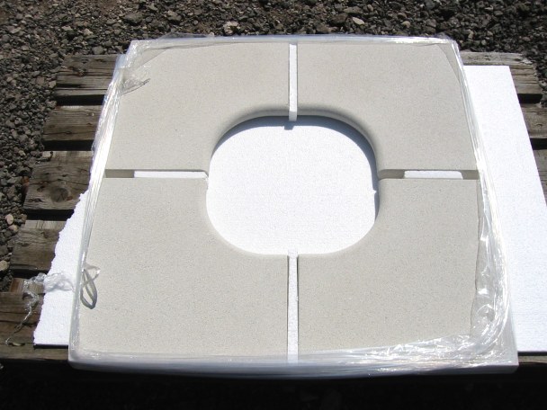 Set of Perigord flat 90 degree internal coping angles in Portland white colour